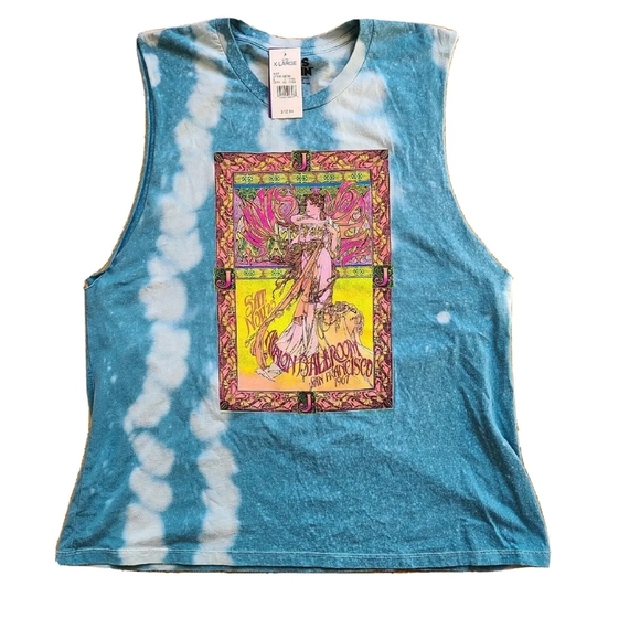 Janis Joplin Blue Tie Dye Tank - Picture 2 of 3
